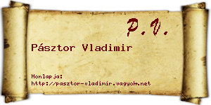 Pásztor Vladimir névjegykártya