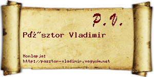 Pásztor Vladimir névjegykártya